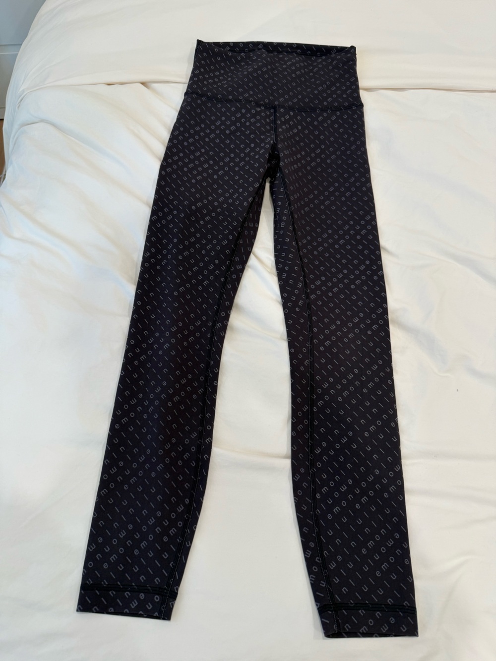 lululemon athletica Black Logo-Print Leggings